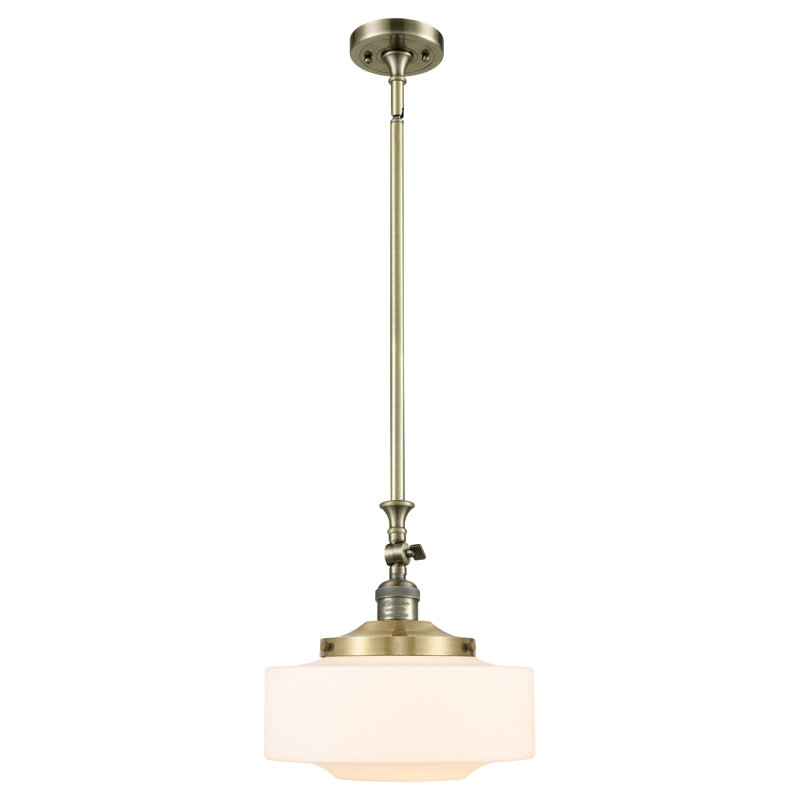Franklin Restoration - Lainee - 1 mini-luminaire suspendu à tige inclinable 12 po - ampoule non incluse , Blanc mat