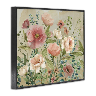 Giclée encadrée florale Surprise Garden, design par Nan