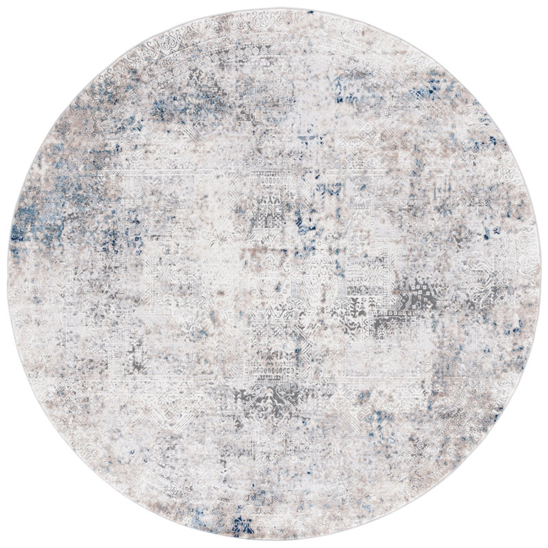 Tapis performance abstrait Vogue, Rond 6 pi 7 po