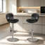 Chaise d'appoint noire à dossier solide (ensemble de 2)-209326284-209326285