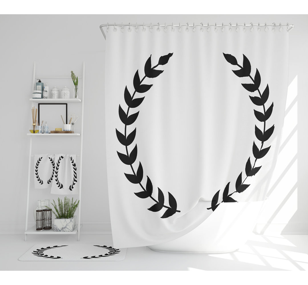 Natachia Polyester Shower Curtain Set