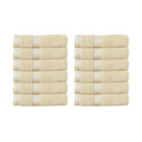 Essuie-mains 100% coton Elegance Essentials 550GSM Zero Twist (ensemble de 12) - 13 po x 13 po