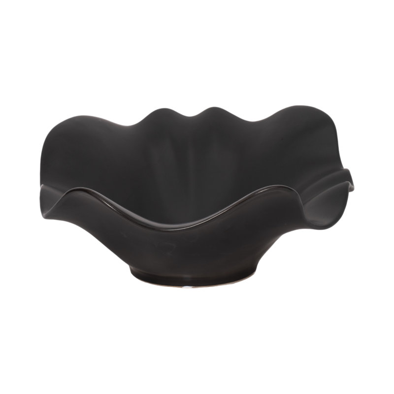 Bols en grès, céramique, motif bohème, motif ondulé et décoratif dans la forêt enchantée, Noir, noir, noir, noir