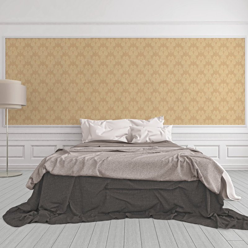 Tessuto 10.1m x 53cm Wallpaper, Beige/Orange