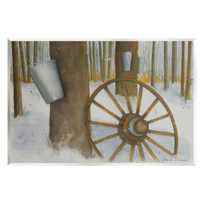 «Maple Sugaring Trees» par Gloria Palmer, H 10 po x l 15 po
