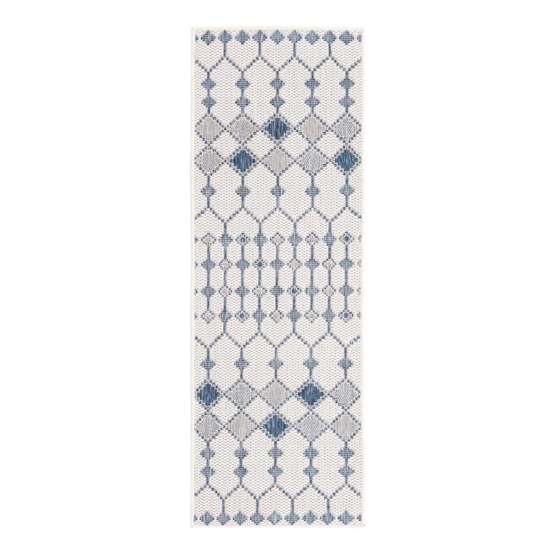 Tapis extérieur ivoire Traliccio, Tapis de couloir 2 pi x 6 pi