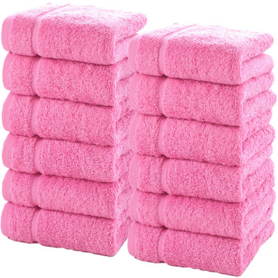Ensemble de débarbouillettes en coton turc de qualité supérieure, qualité hôtelière pour une douceur et une capacité d'absorption maximales pour le visage, les mains, la cuisine et le nettoyage (ensemble de débarbouillettes)