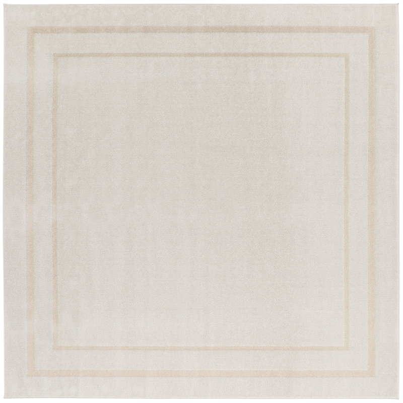 Tapis intérieur / extérieur ivoire Nourison Essentials, Rond 4 pi