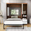 Lit escamotable avec tablettes de rangement et tiroirs Lotshaw-1893918829