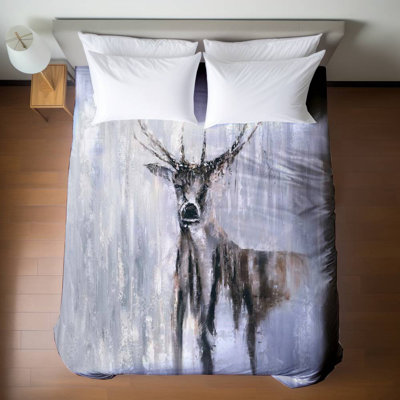 Housse de couette Winter Winter Deer Blue | Décoration contemporaine