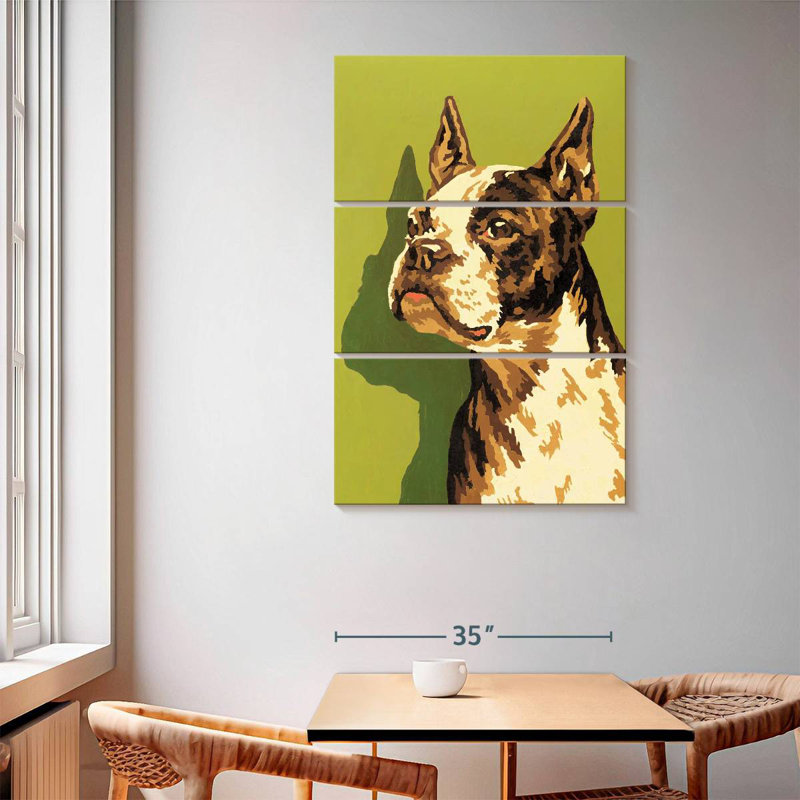 Brampt Boston Terrier, 65" H x 42" W