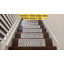 Tapis d'escalier à losanges blanc / gris Sofihas - Lavable à la machine avec envers en caoutchouc antidérapant-1889641444