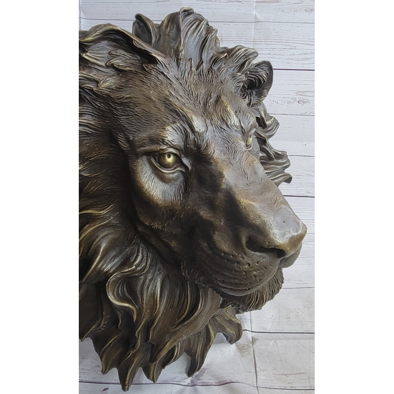 Grande figurine murale buste tête de lion