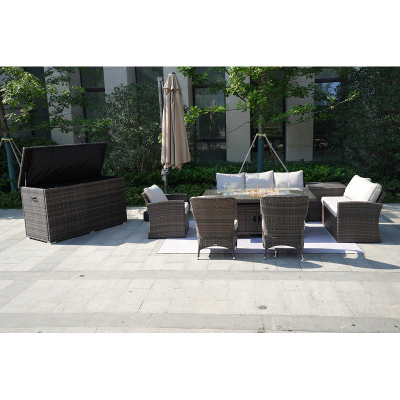 Algird 8 - Person Patio Conversation Set with Cushions