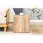 Table basse rectangulaire, plateau spacieux, style carré contemporain, teinte bois, option décorative
