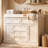 46.3" Changing Table Dresser with 3 Drawers & 2 Storage Cabinets, Nursery Dresser with Changing Top-826664036