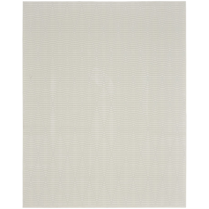 8' X 10' Ivory Geometric Area Rug