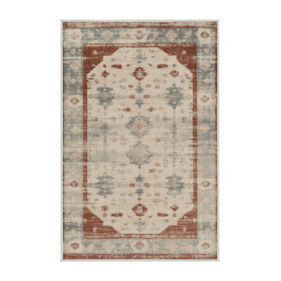 Machine Washable Overdyed Beige Area Rug