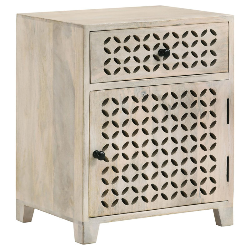 Washed 1-Door Accent Cabinet With Drawer