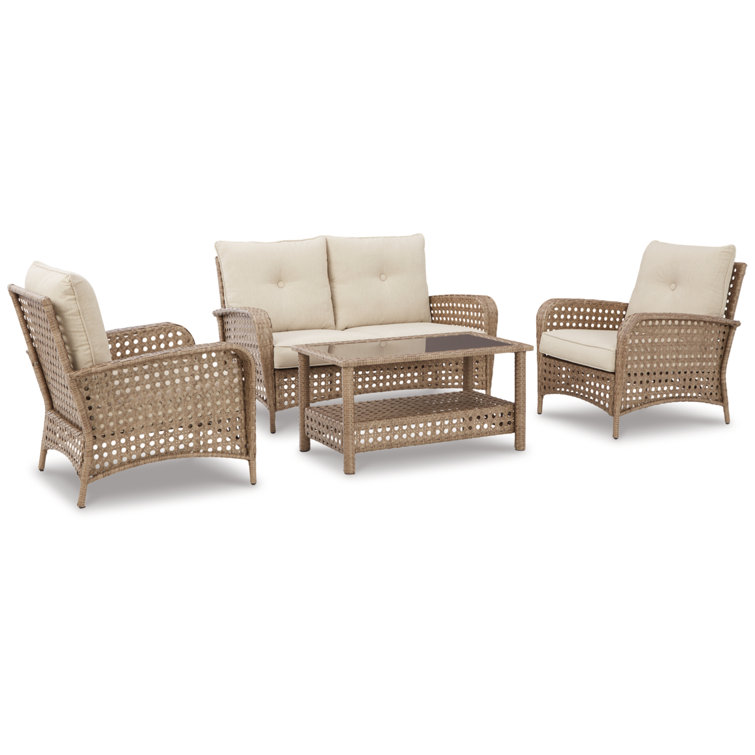 Braylee 4 - Person Patio Conversation Sets with Cushions