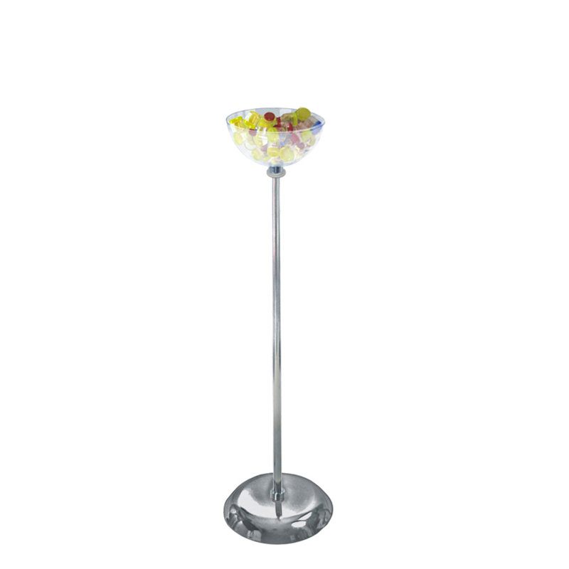 Chrome Single Bowl Floor Display Stand for Office