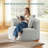 Lozena  49" Corduroy Upholstered Barrel Chair, Oversized Round Compression Chaise Lounge, No Assembly Required-1386477928-1407711378