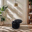 Upholstered Faux Fur Cube