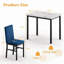 Ensemble de table de salle à manger 5 pièces en faux marbre avec 4 chaises-292338857