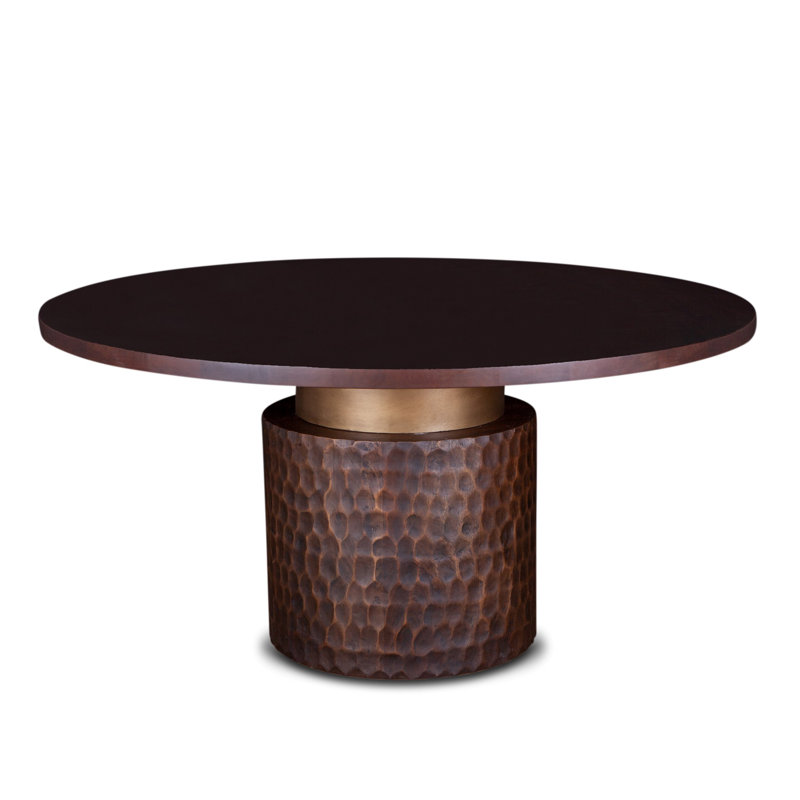 Table de salle à manger à piédestal en fer 60 po Haigh