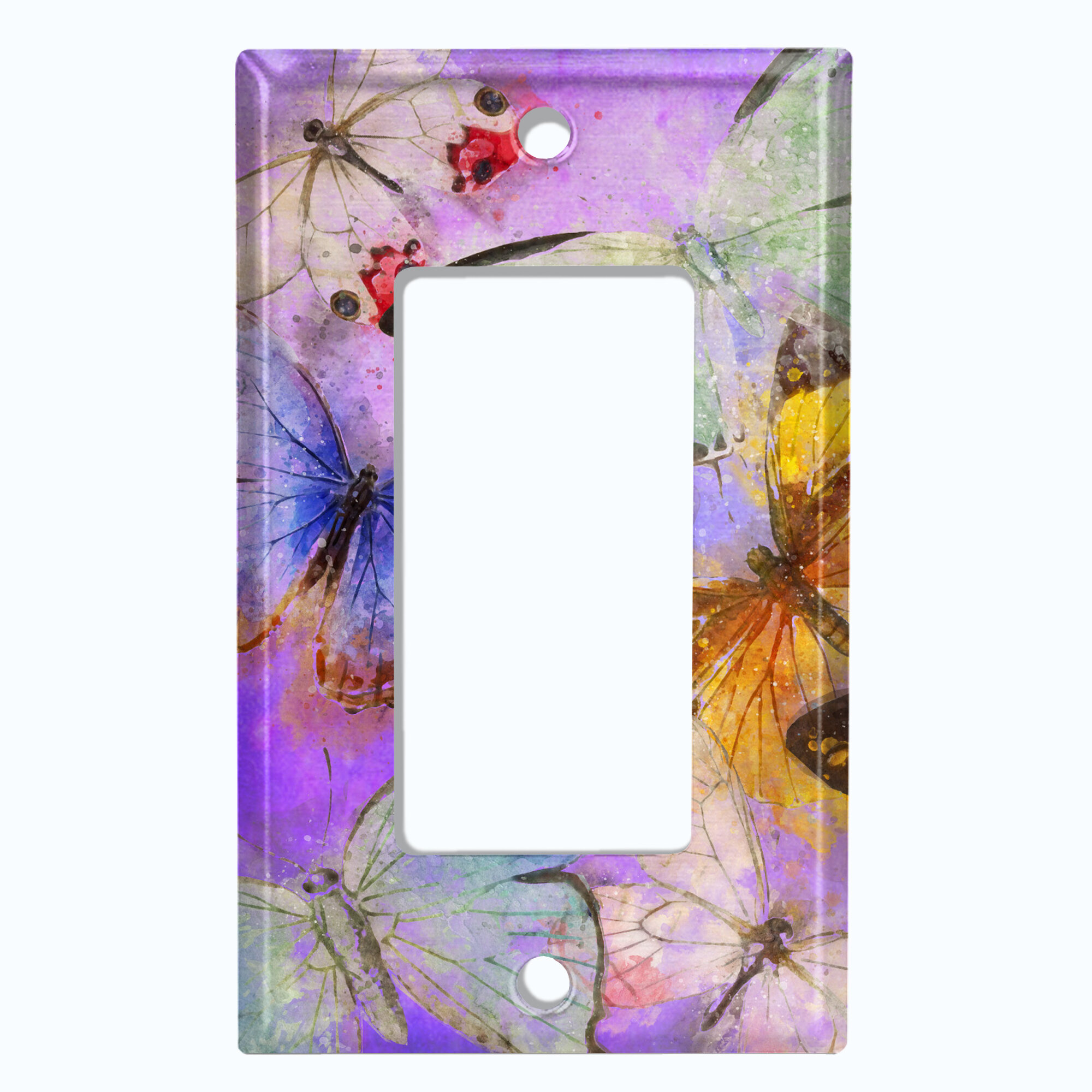 WorldAcc Metal Light Switch Plate Outlet Cover (Butterfly Unicorn ...