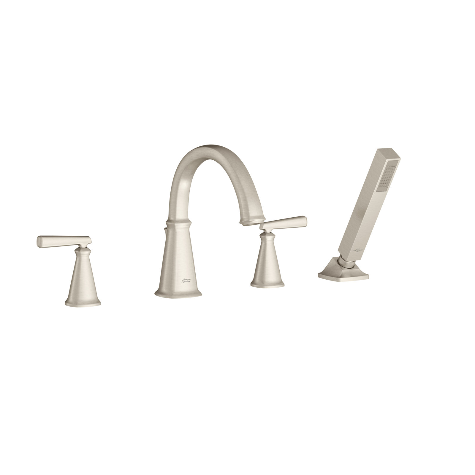 Edgemere Deck Roman Tub Faucet with Diverter, Brushed Nickel