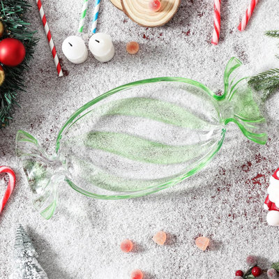 Plateau de service en verre Christmas Scenic Winter Wonderland, 9,2 po