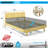 Harmony Solid Wood Bed Frame Platform Style with Sculpted Headboard, Mid-Century Modern, No Box Spring Needed, Smart Tools Assembly, 800 lbs Capacity-127582610-127582611