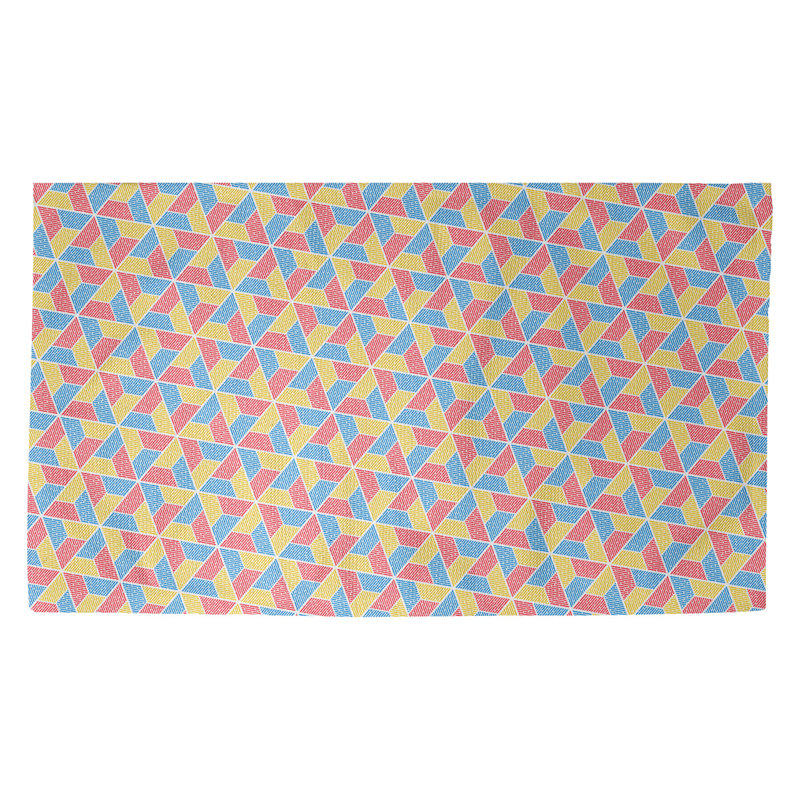 Tapis jaune/rouge/bleu Avicia, Rectangle 2 pi 2 po x 3 pi 4 po