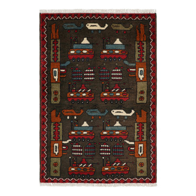 One-of-a-Kind 1'11X2'10 Hand Knotted Area Rug