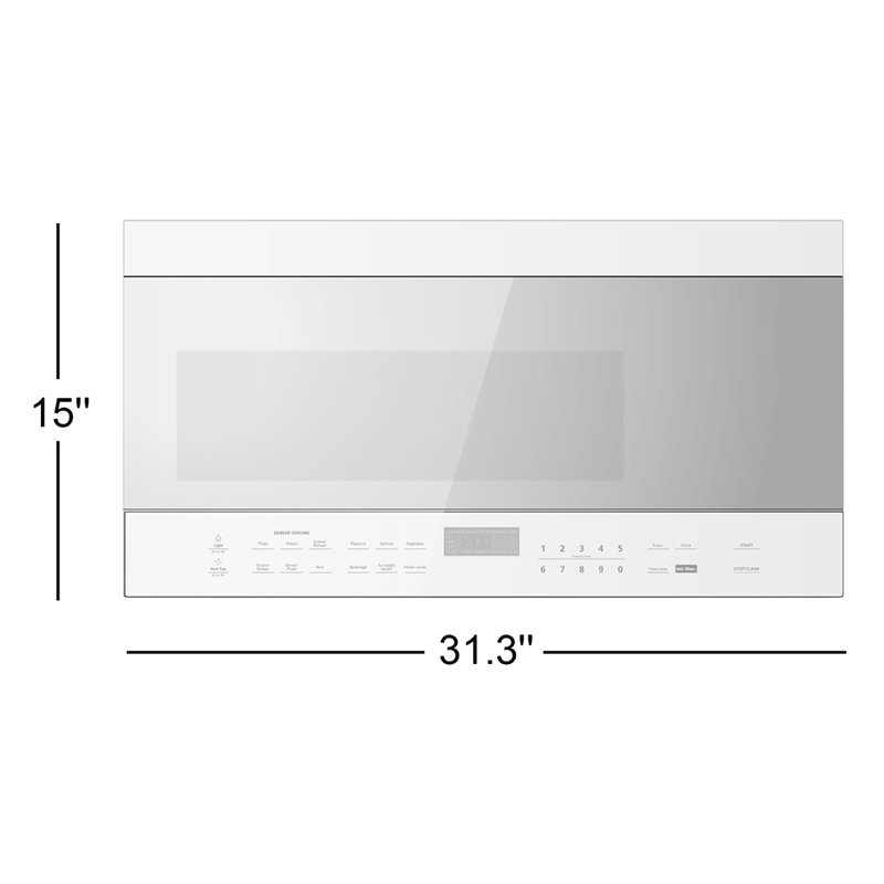 Decker 16.4" 1.6 cu ft. 1000 - Watt Recirculating over-the-Range Microwave with Sensor Cooking, Stainless Steel