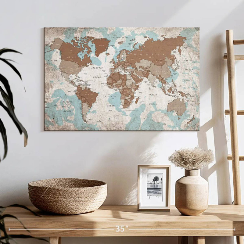 Carte du monde Keiri VI, H 16 po x l 24 po