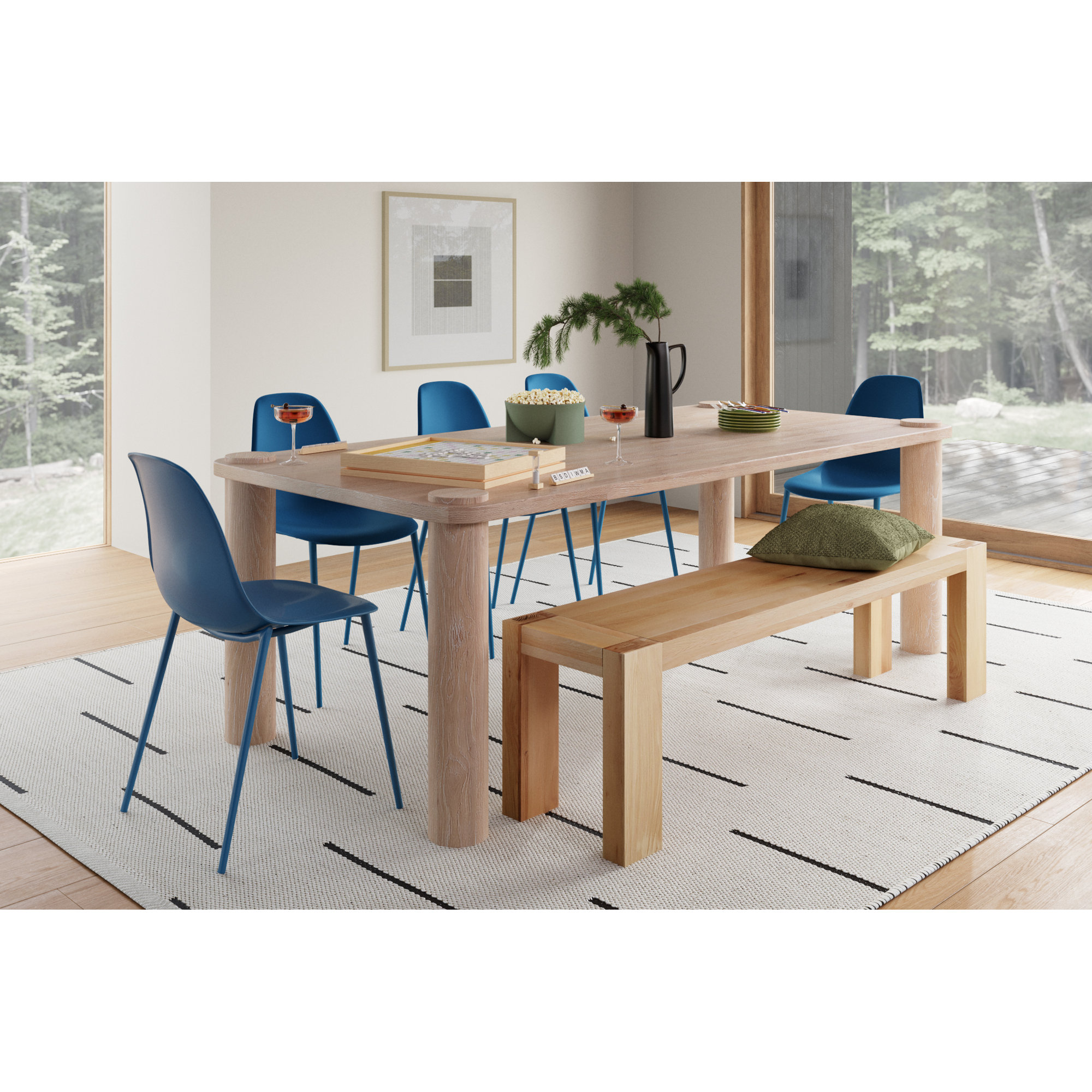 Malmo Handmade Recycled P.E.T Ivory/Black Indoor/Outdoor Rug, Rectangle 9' x 12'