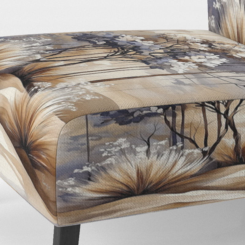 Chaise rembourrée Wildflowers - Fauteuil de chambre Sagebrush Ridge Wildflower Meadow, Slipper Armless
