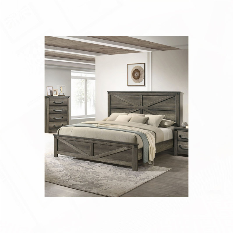 Rustic Wood Platform Bed