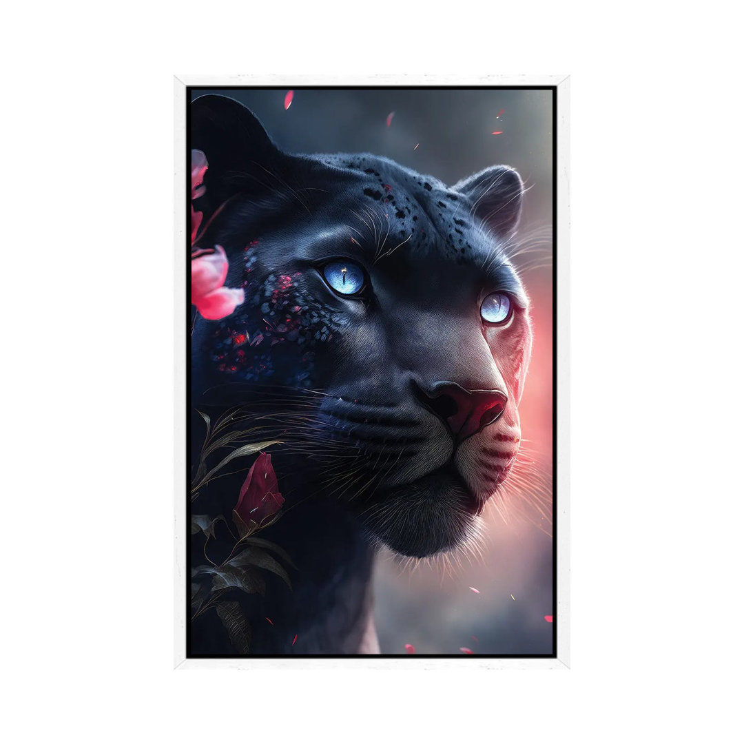 Der rosafarbene schwarze Panther von Zenja Gammer - Galerie-verpackte Leinwand Giclée auf Leinwand