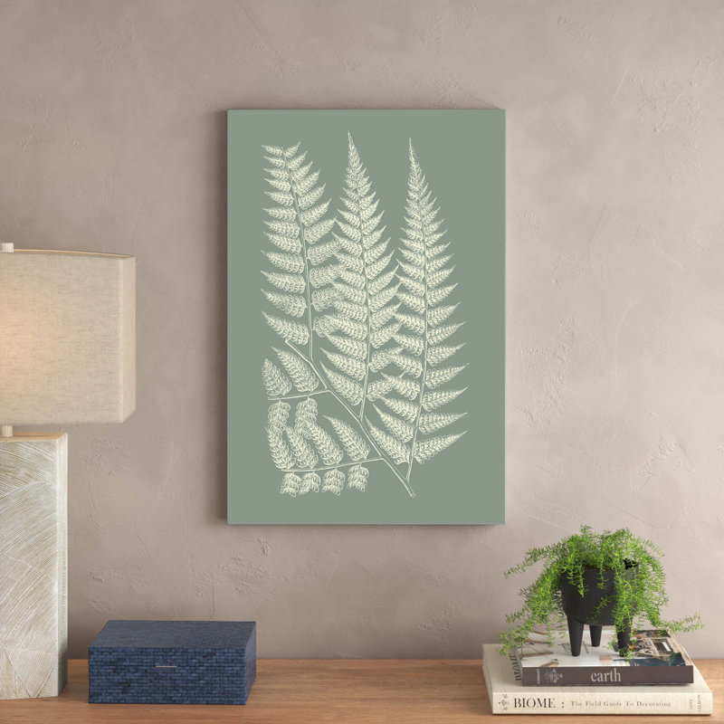 Ferns On Sage III by Vision Studio - Painting on Canvas, 91cm H x 61cm W, Wrapped Canvas