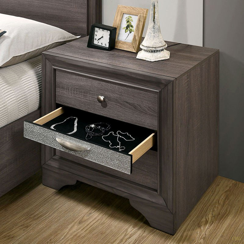 Table de chevet contemporaine 1Pc, Gris