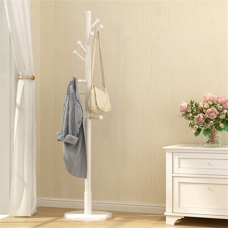 Classic Solid Beechwood Clothes Stand, White