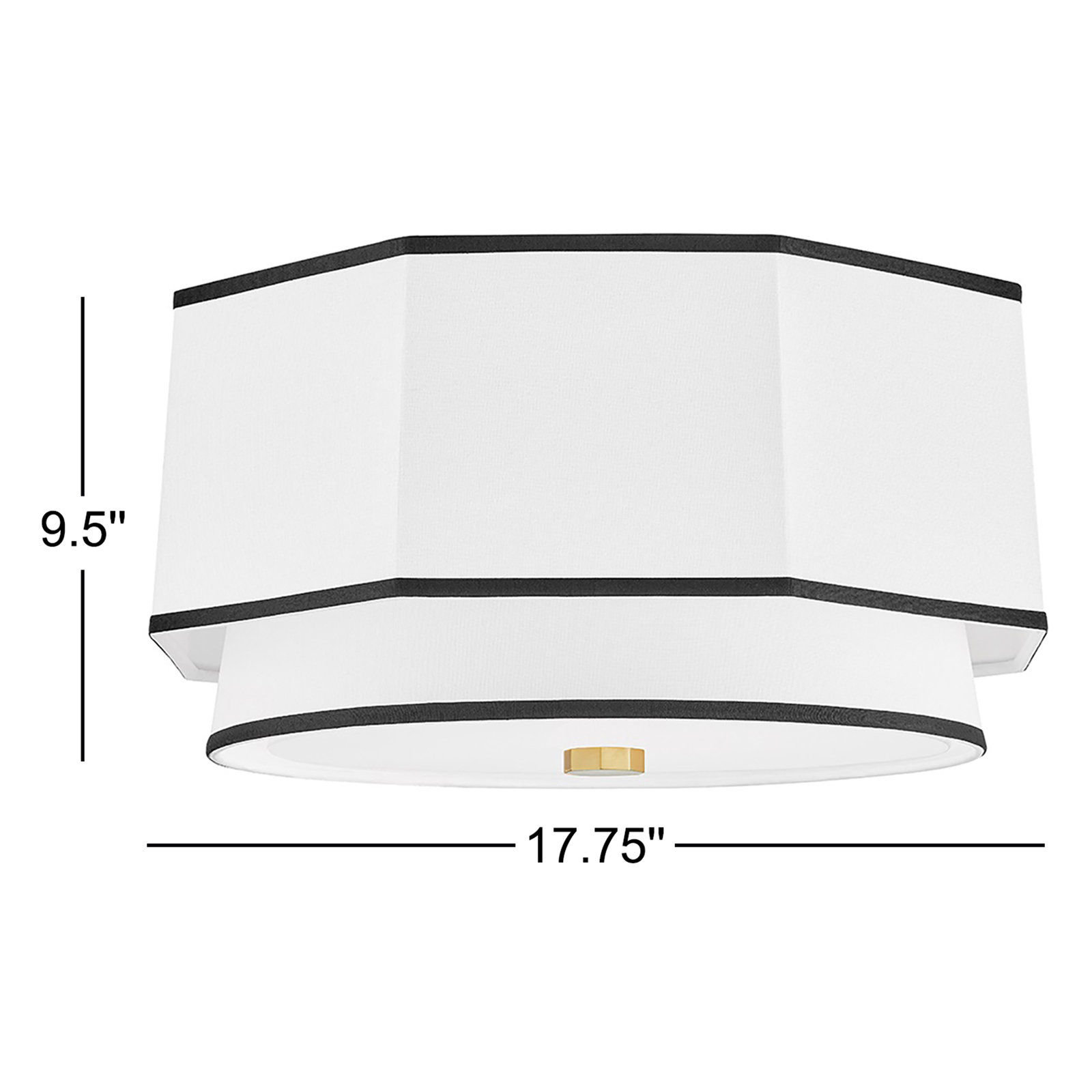 Turner 2 Light Fabric Flush Mount