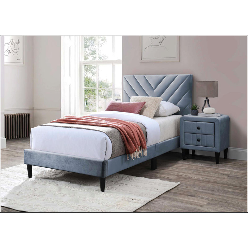 Twin Bed, Gray