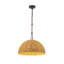 Luminaire suspendu dôme en jute 3 lumières