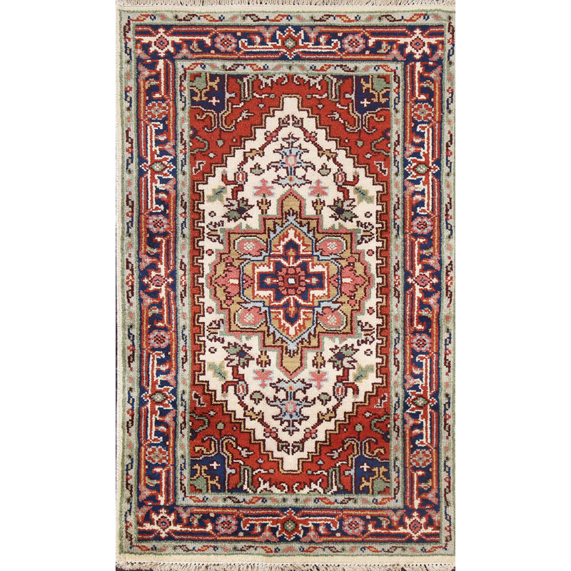 Tapis oriental géométrique en laine 3x5