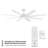Roboto XL Indoor/Outdoor 8-Blade Smart Ceiling Fan 70" with 3000 LED Light Kit and Remote Control, Works With Alexa and iOS or Android App-82983070
