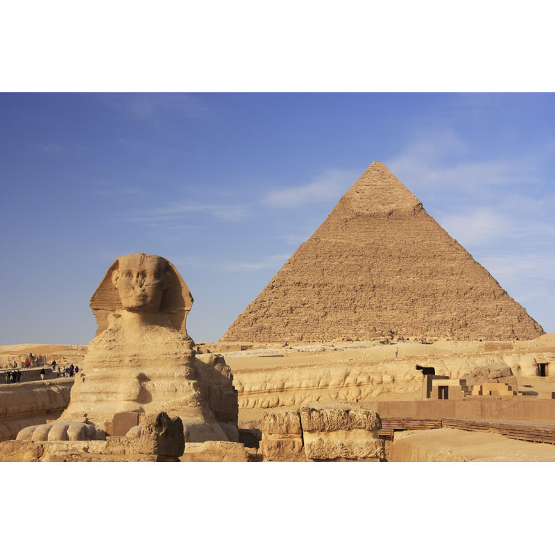 The Sphinx And Pyramid Of Khafre, Cairo, Egypt by Donyanedomam - Wrapped Canvas Print, 30cm H x 46cm W